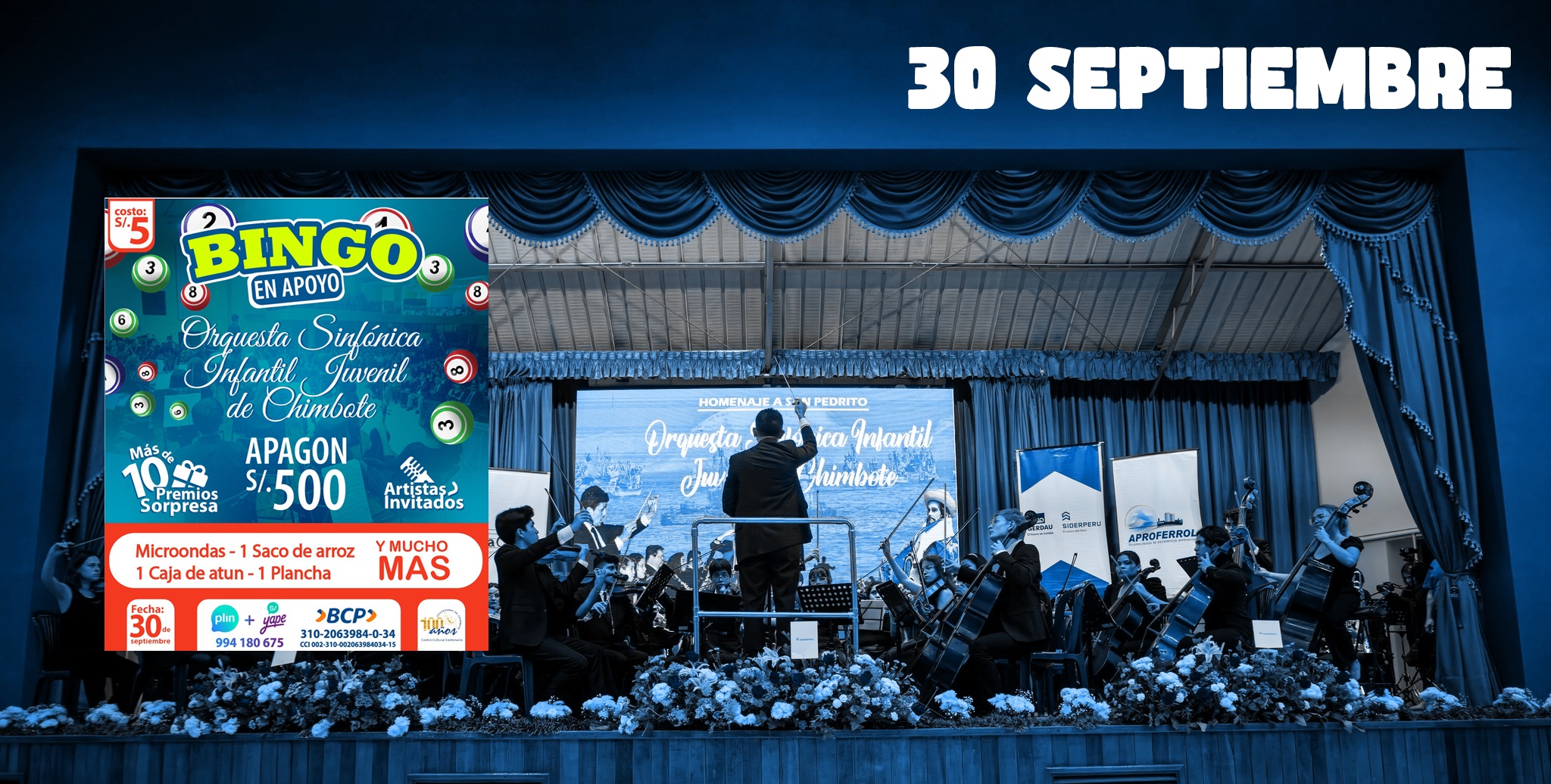 Organizan bingo en apoyo a la Orquesta Sinfónica de Chimbote